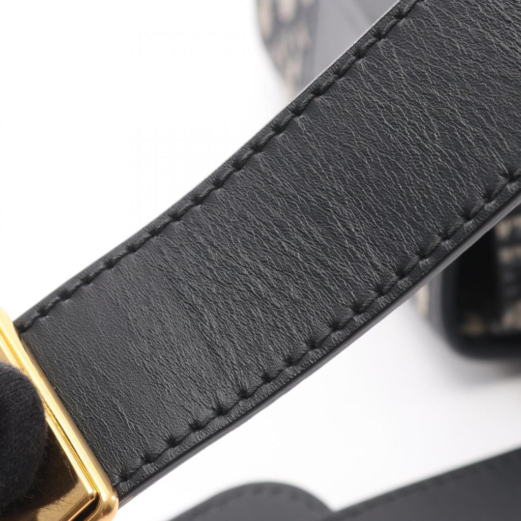 Christian Dior Dior 30 MONTAIGNE Oblique Shoulder Bag, Canvas and Leather, Women's, Beige, Navy, Black