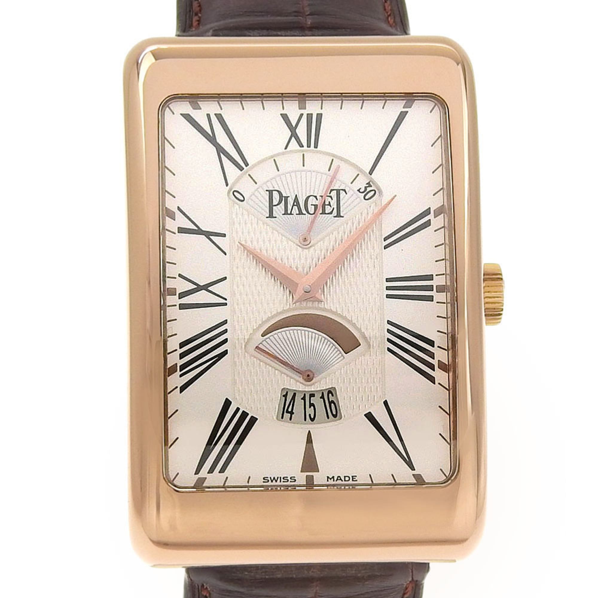 Piaget Rectangle à l'Anciennes XL G0A33062 Silver Dial 18K Pink Gold/Leather 2026/01 Automatic — Like New