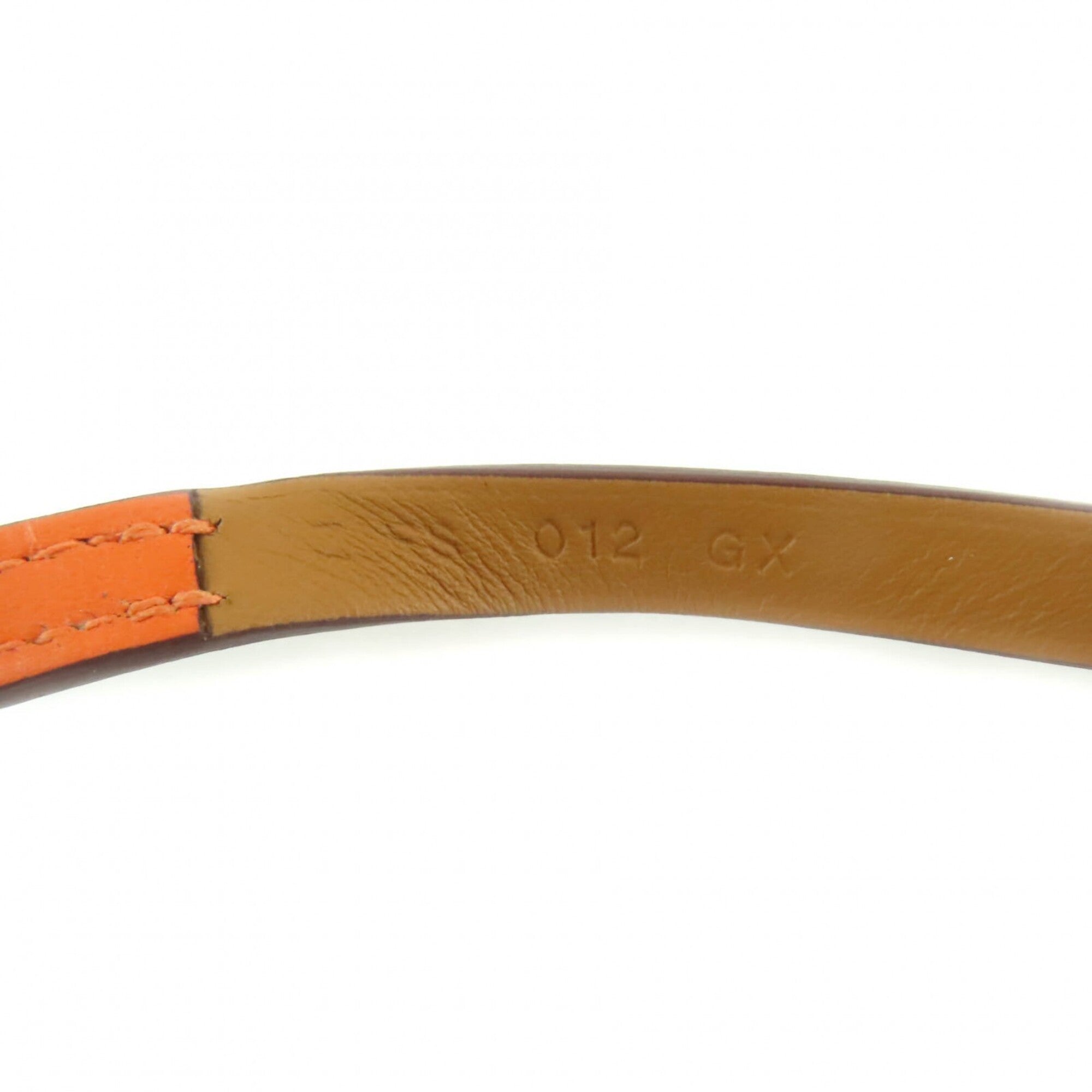 HERMES Be Api Double Tour Gold Orange Silver Hardware Triple Strand Leather Bracelet Z Stamp Comes with Box and Dust Bag Made in France Women's — Like New