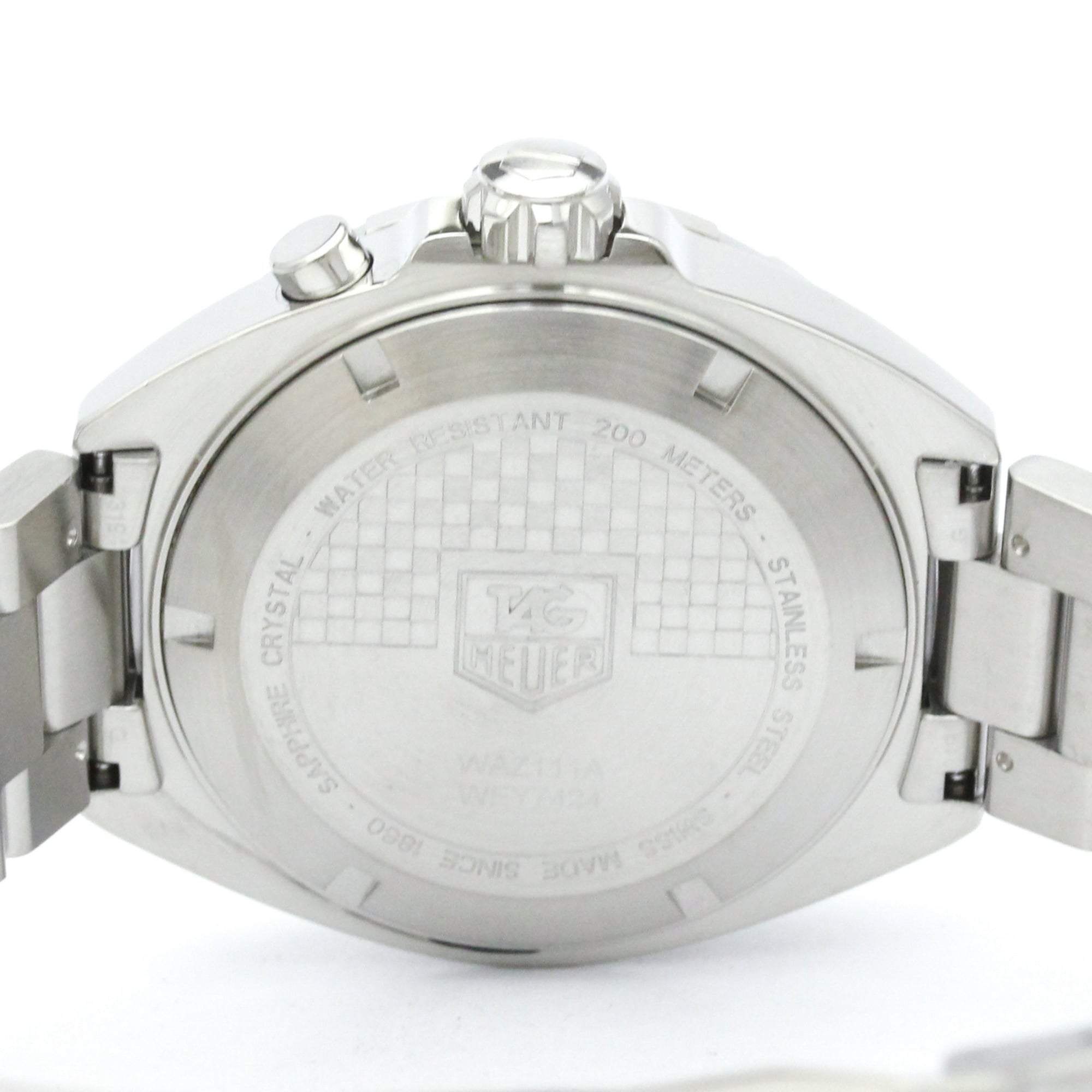 TAG HEUER Formula 1 Alarm Steel Quartz Mens Watch WAZ111A Polished — Very Good