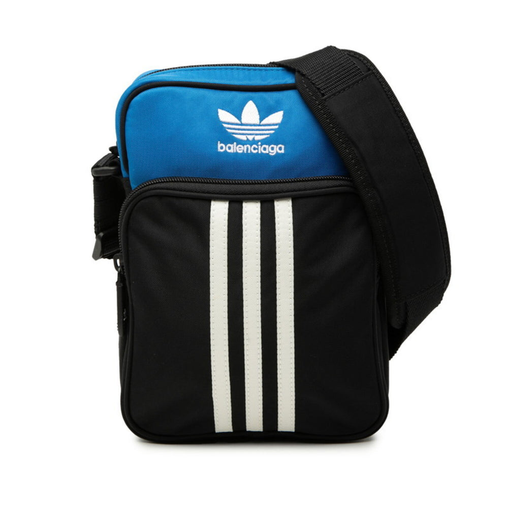 Balenciaga x Adidas crossbody shoulder bag, 725437, black and blue nylon, men's — Like New