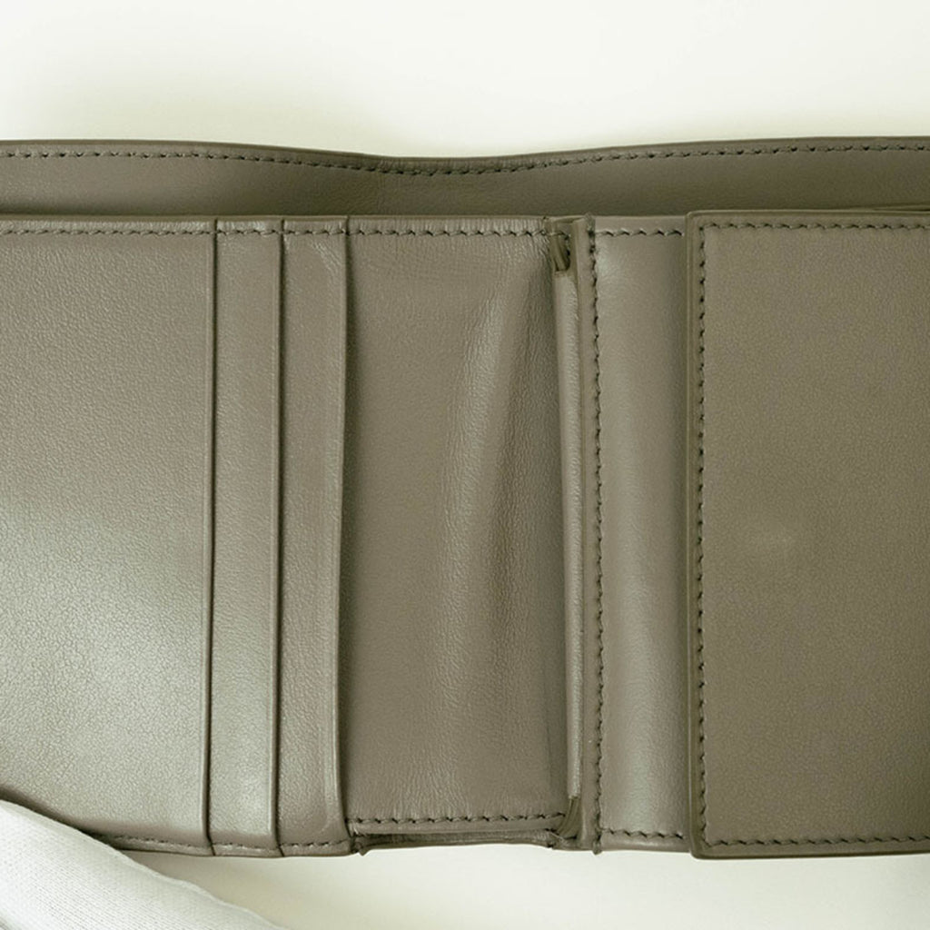 Celine Small Strap Wallet Bi-Color Bi-Fold Pebble Mineral 10H263BRU Women's CELINE