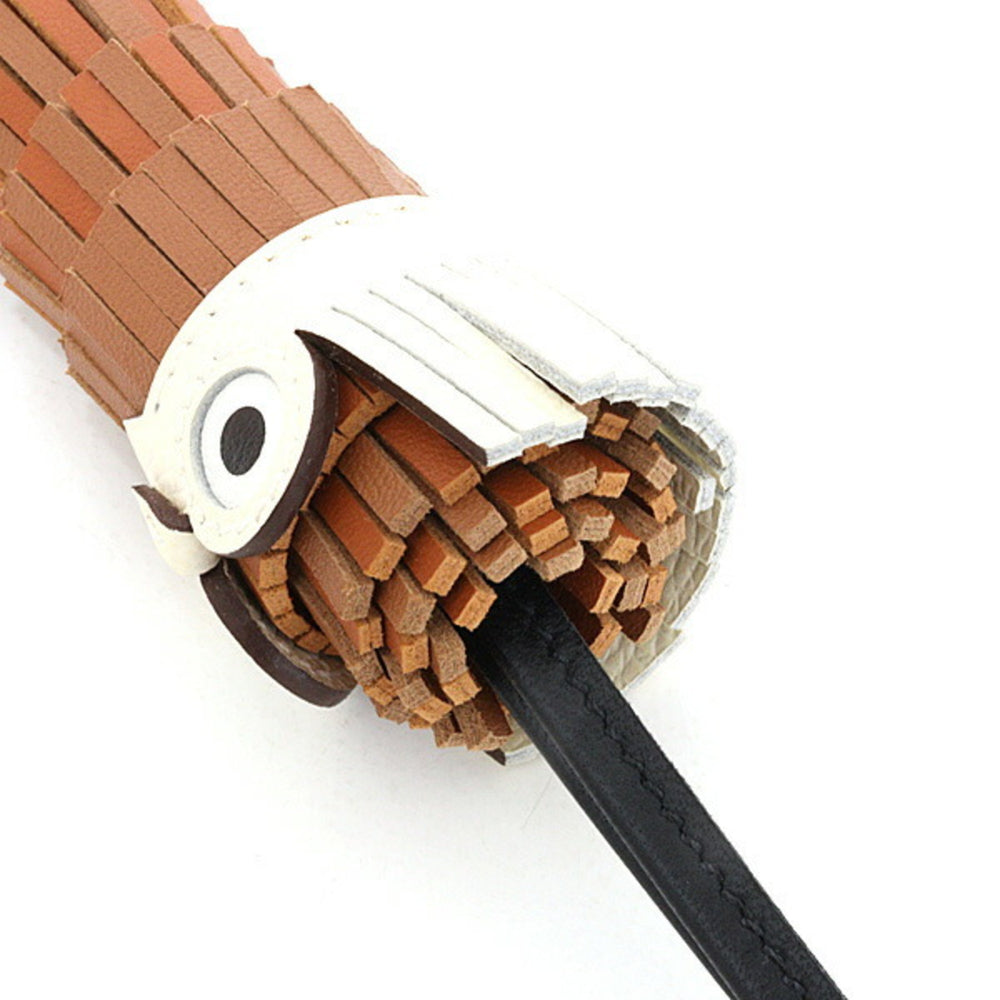 Hermes Bag Charm Chouette Brown Lambskin/Epsom/Swift Owl W Stamp (2024) S — Like New