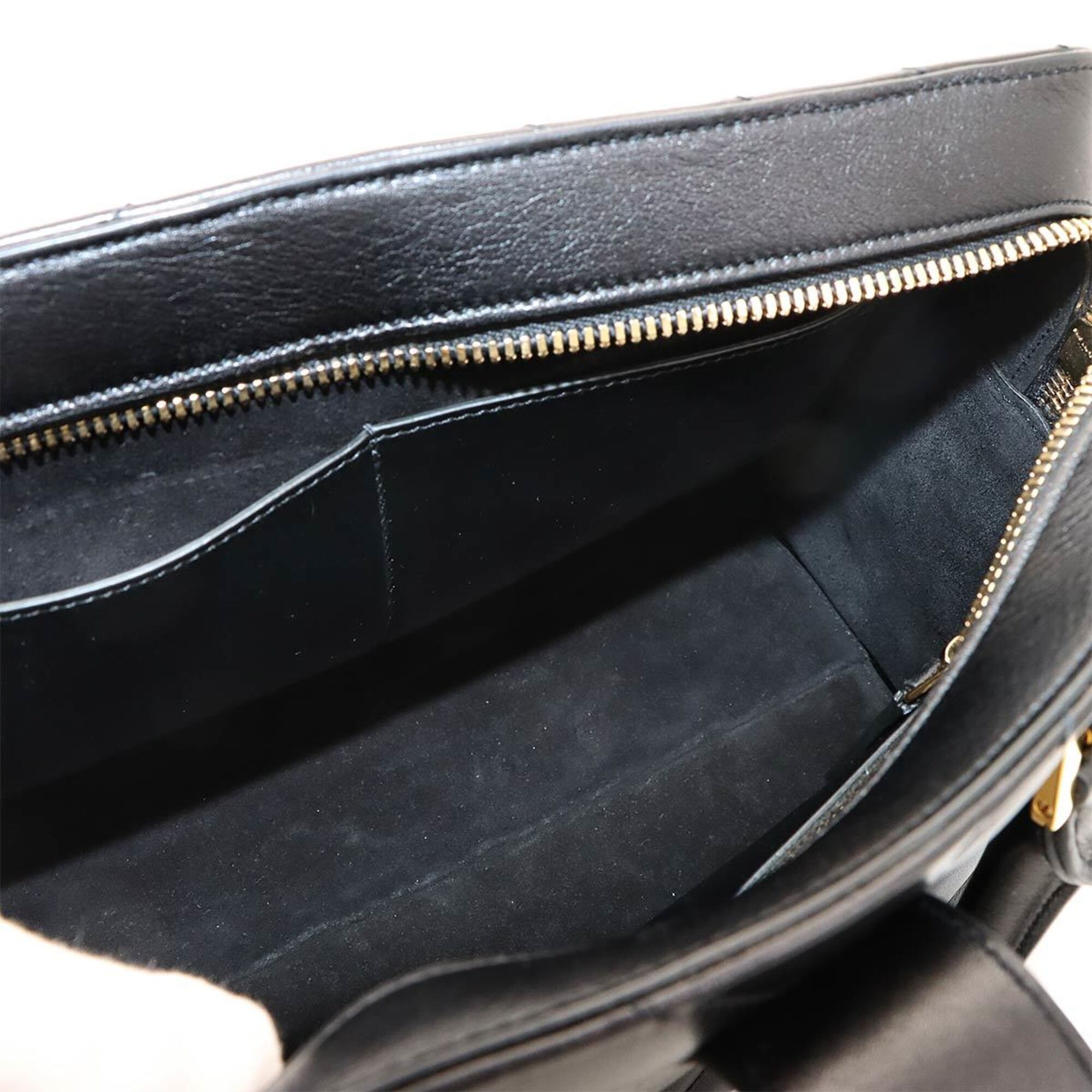 Saint Laurent Cabas 2-way Hand/Shoulder Handbag, Leather, Black, 357397 — Like New