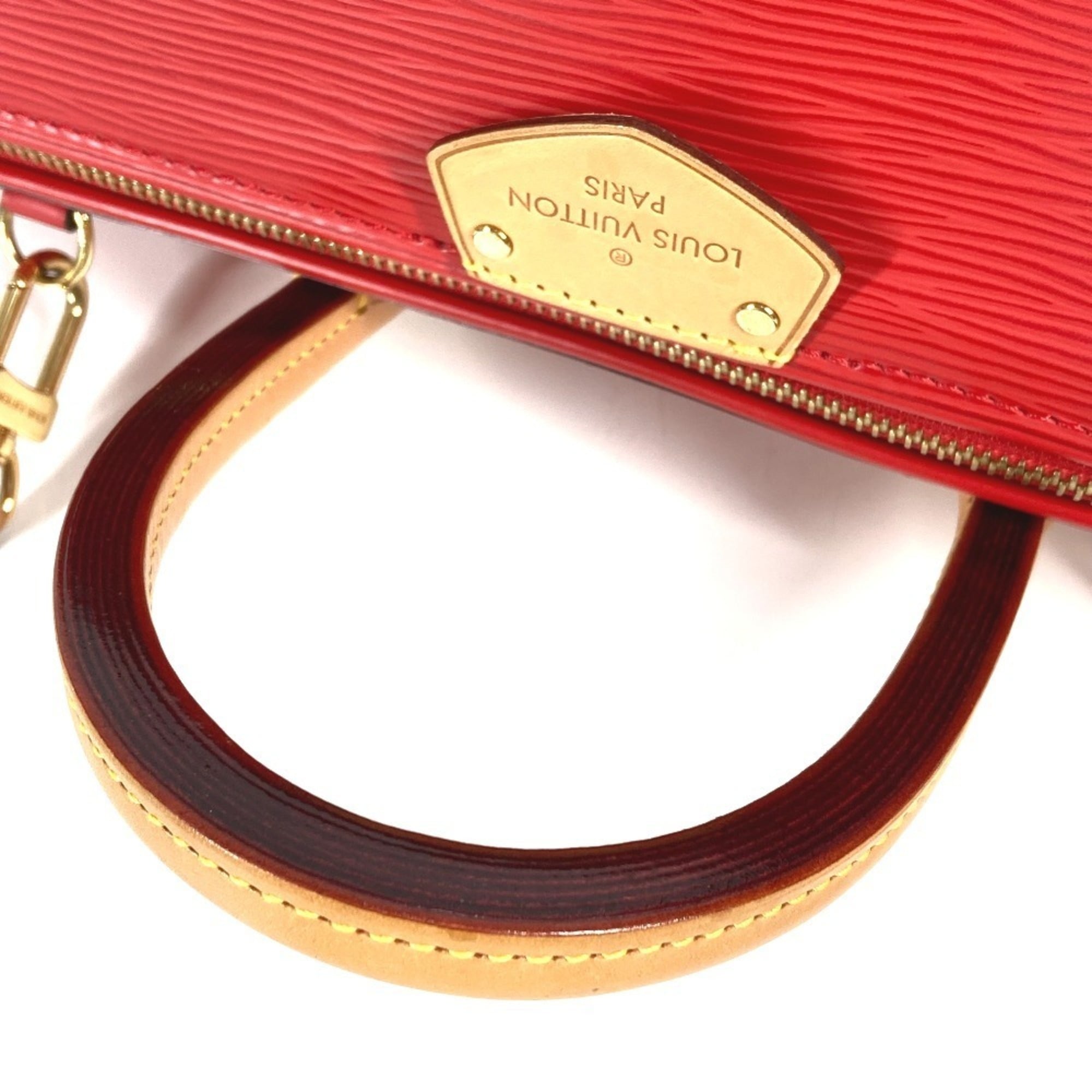 LOUIS VUITTON M93246 Epi Dock PM 2-Way Bag, Shoulder Mini Boston Handbag, Leather, Women's, Red — Like New