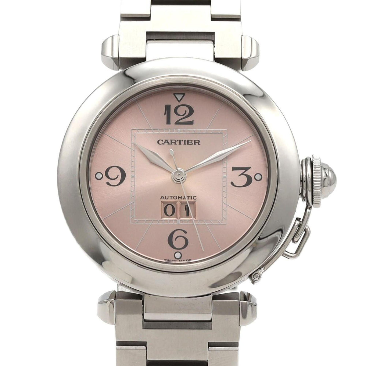 Cartier Pasha C Grande Date W31058M7 Stainless Steel Automatic Watch — Very Good