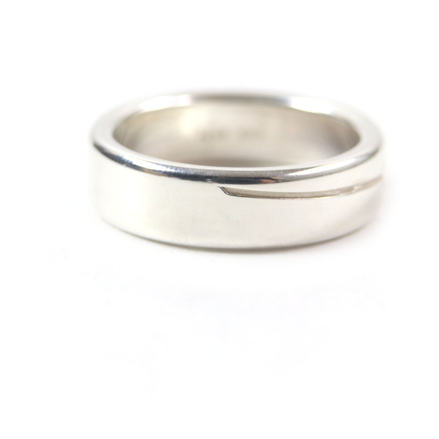 GUCCI Diagonal Interlocking G Ring (774052), current model, AG925 silver, size 17, made in Italy, weight 7.4g, men's