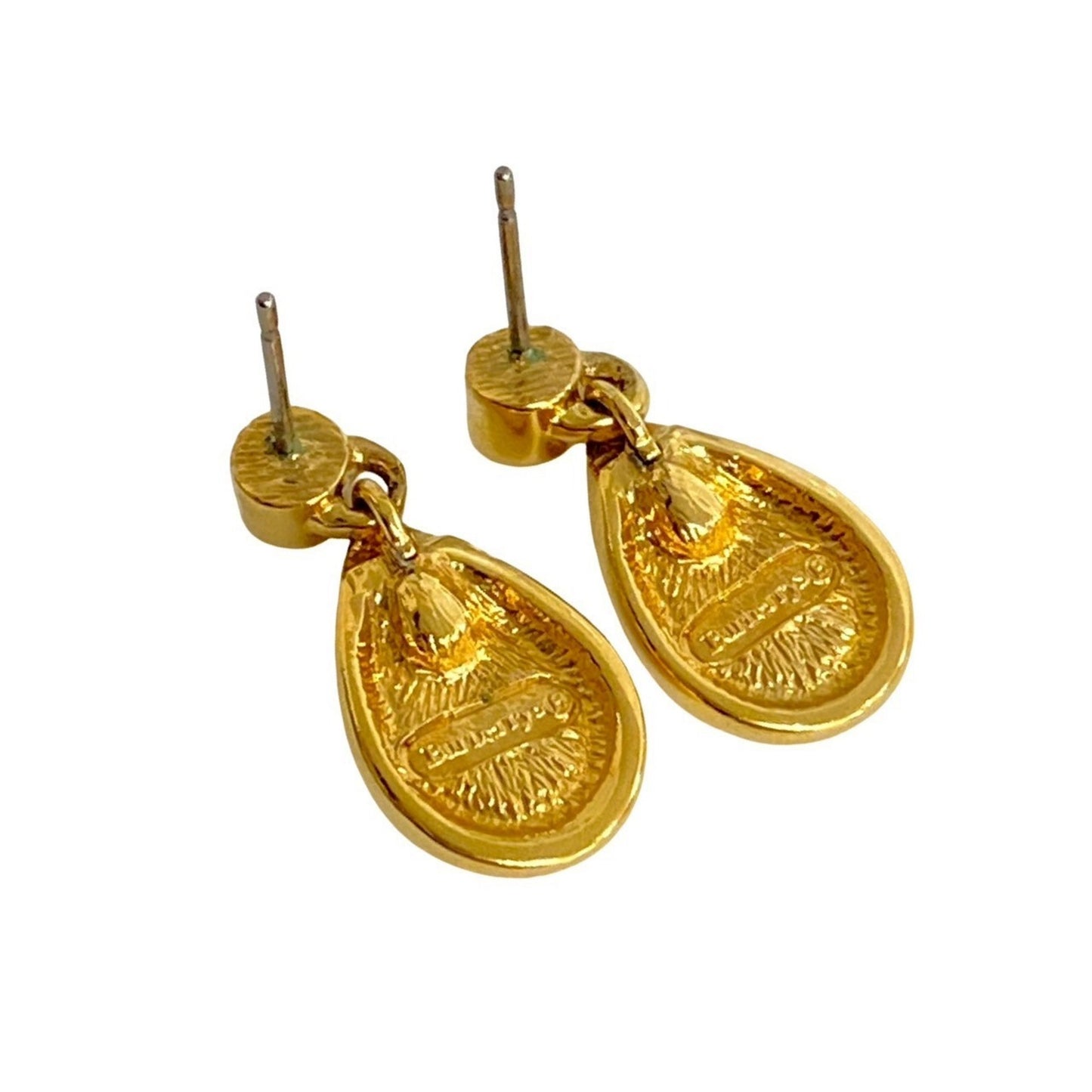 Burberry's Nova Check earrings, women's, yellow, 52655