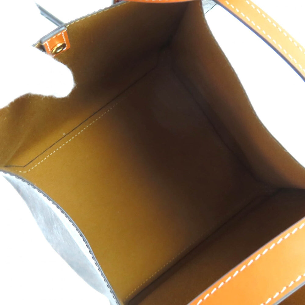 CELINE 12418 Small Cubo Bag Honey Logo Triomphe Canvas 2-way Shoulder Made in Italy Women's — Like New