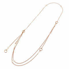 Hermes Like New Hermès Echappé KL8PG Long Necklace 750 Pink Gold 35.3g Jewelry 1314 — Like New