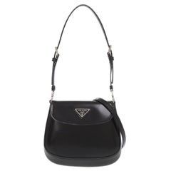 Unused Prada SPAZZOLATO 1BH188 Triangle Logo Leather Black 2-Way Shoulder Bag 0709PRADA — New - Store Return
