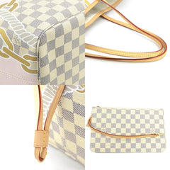 LOUIS VUITTON Handbag Nautical Damier Azur Neverfull MM Canvas Ivory Women's N40471 90108a — Like New