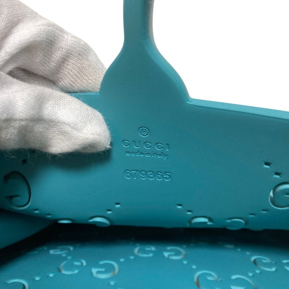 GUCCI Children's GG Supreme Rubber Tote Bag 679365 Turquoise Blue (Women's) — Like New