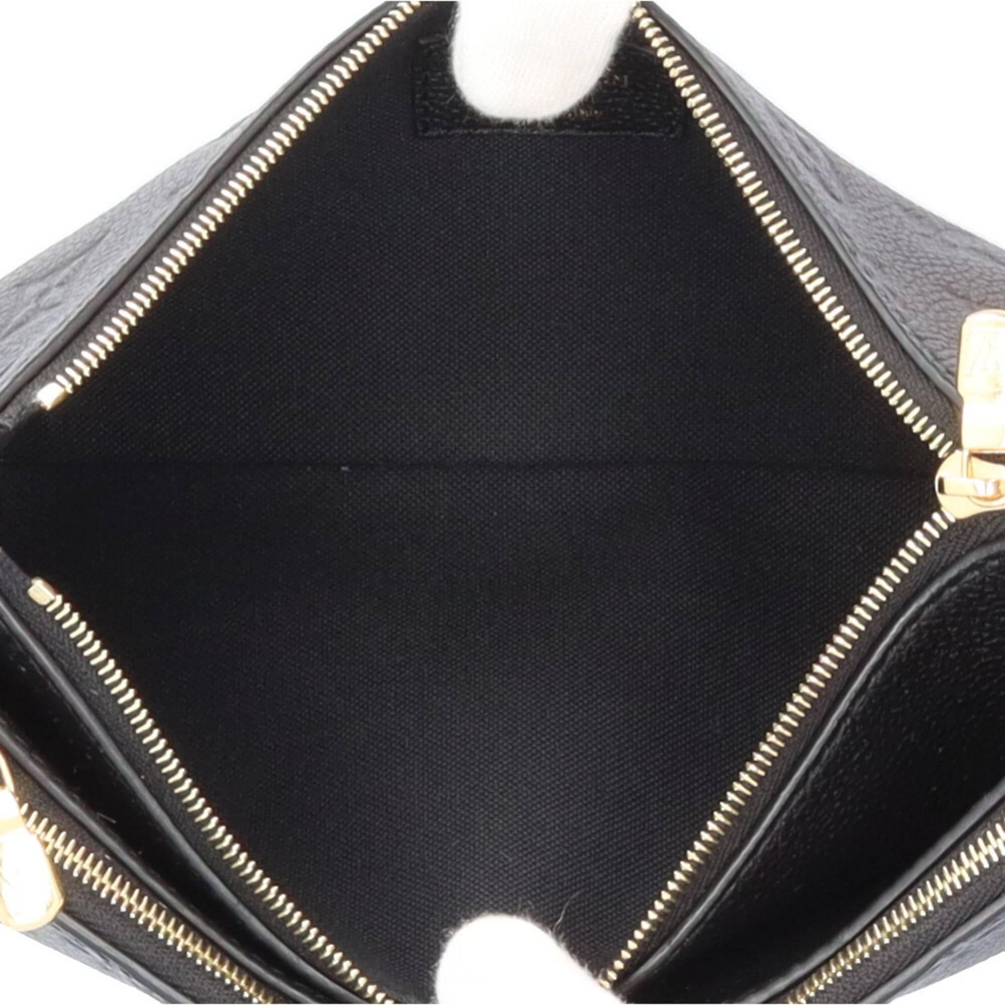 Louis Vuitton Pochette Rive Monogram Empreinte Shoulder Bag, M83301 Black, Women's LOUIS VUITTON — Like New