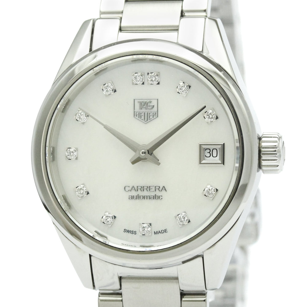 TAG HEUER Carrera Calibre 9 Diamond MOP Ladies Watch WAR2414 — Good