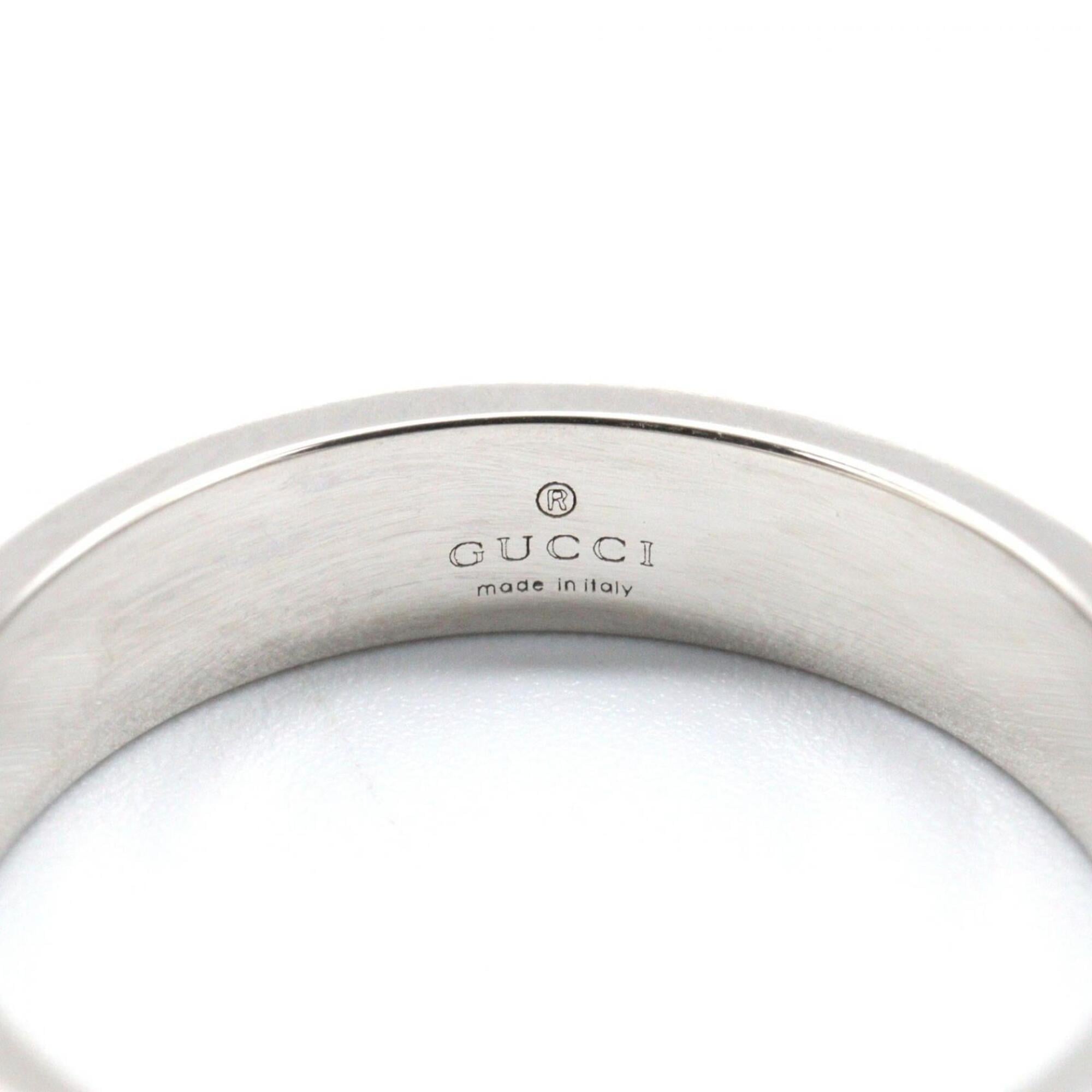 Gucci Icon Ring, 18K White Gold (WG), Women's Silver Tone — Like New