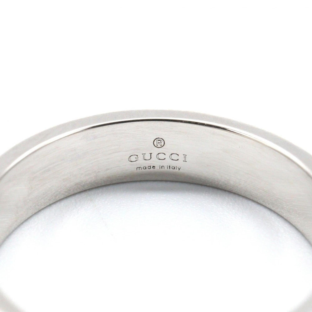 Gucci Icon Ring, 18K White Gold (WG), Women's Silver Tone — Like New
