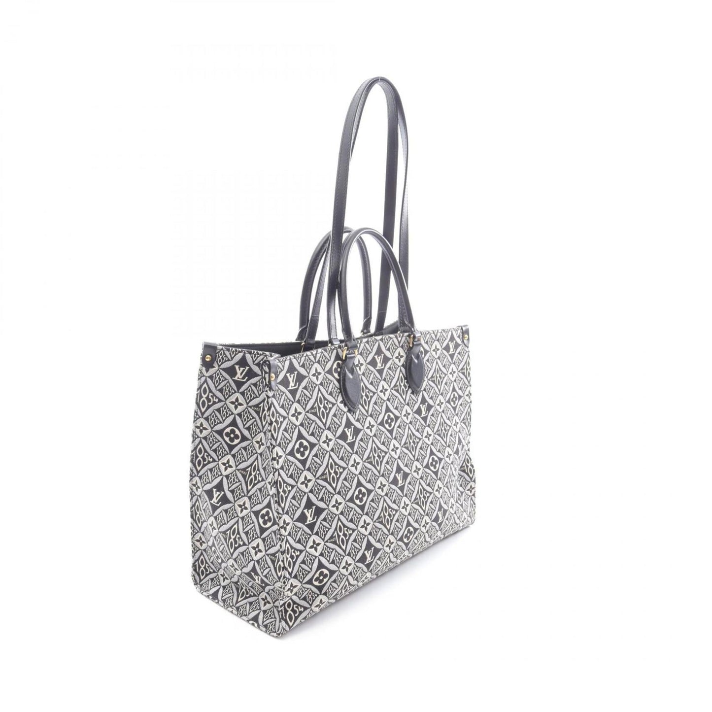 Louis Vuitton On the Go GM Since 1854 Tote Bag, Canvas and Leather with Monogram Jacquard, Women's, Gray Black, M57207