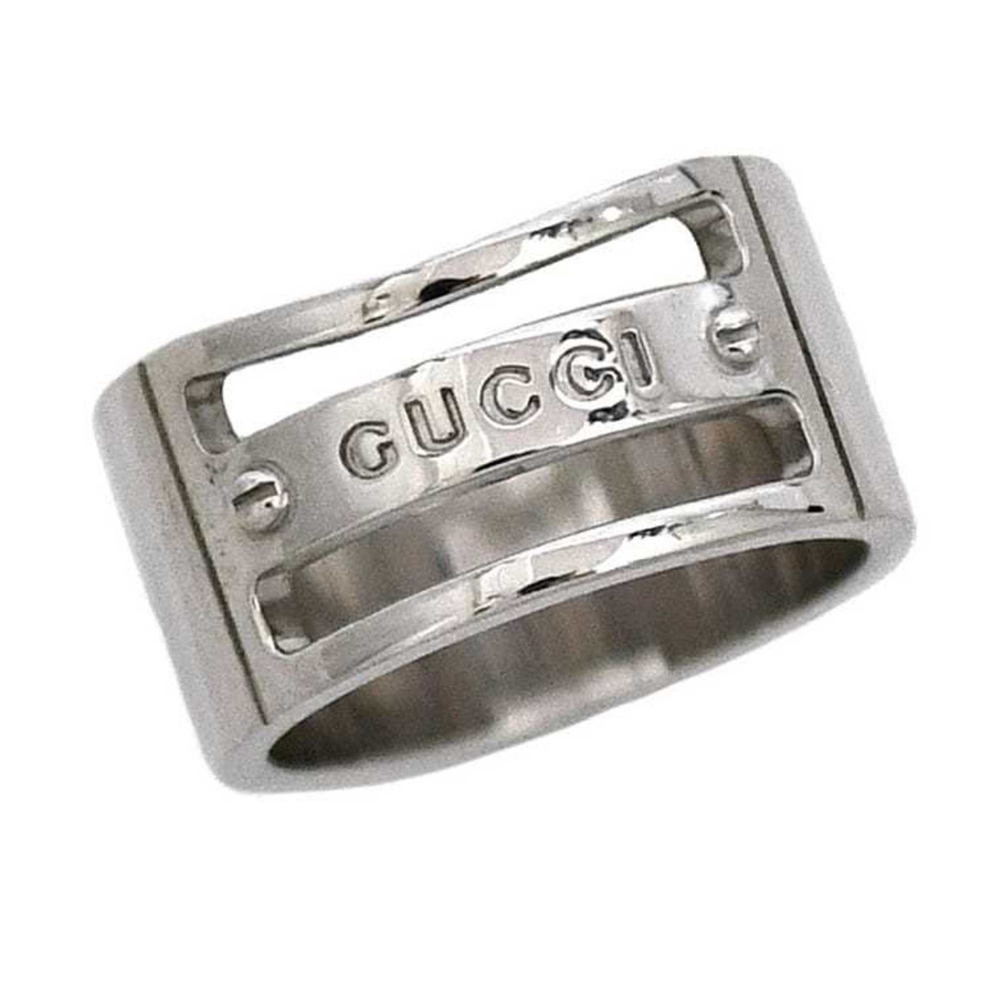 Gucci Ring ec-21087 Silver Size 19 Ag 925 GUCCI Plate Screw Men's — Like New