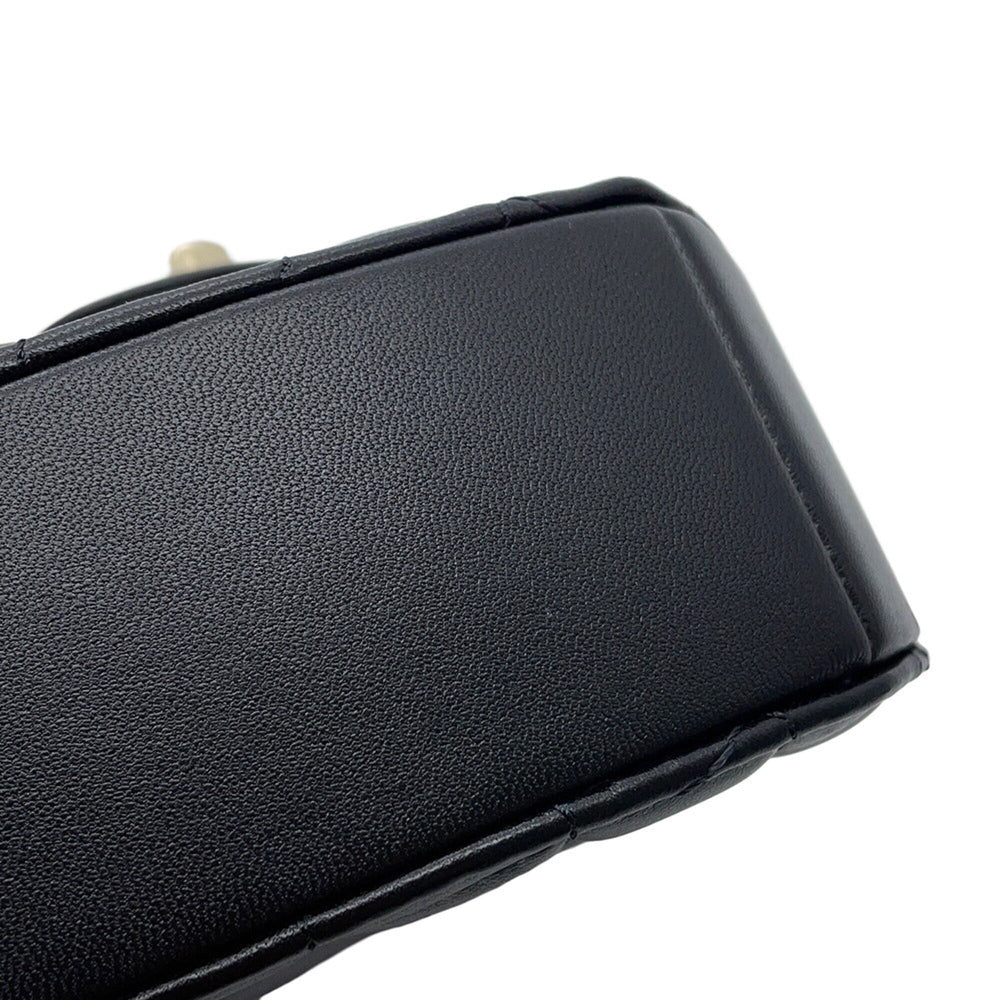 Chanel Chain Shoulder Bag Matelassé Coco Mark Heart Lambskin AS5764 CHANEL Black Handbag Women's — Like New