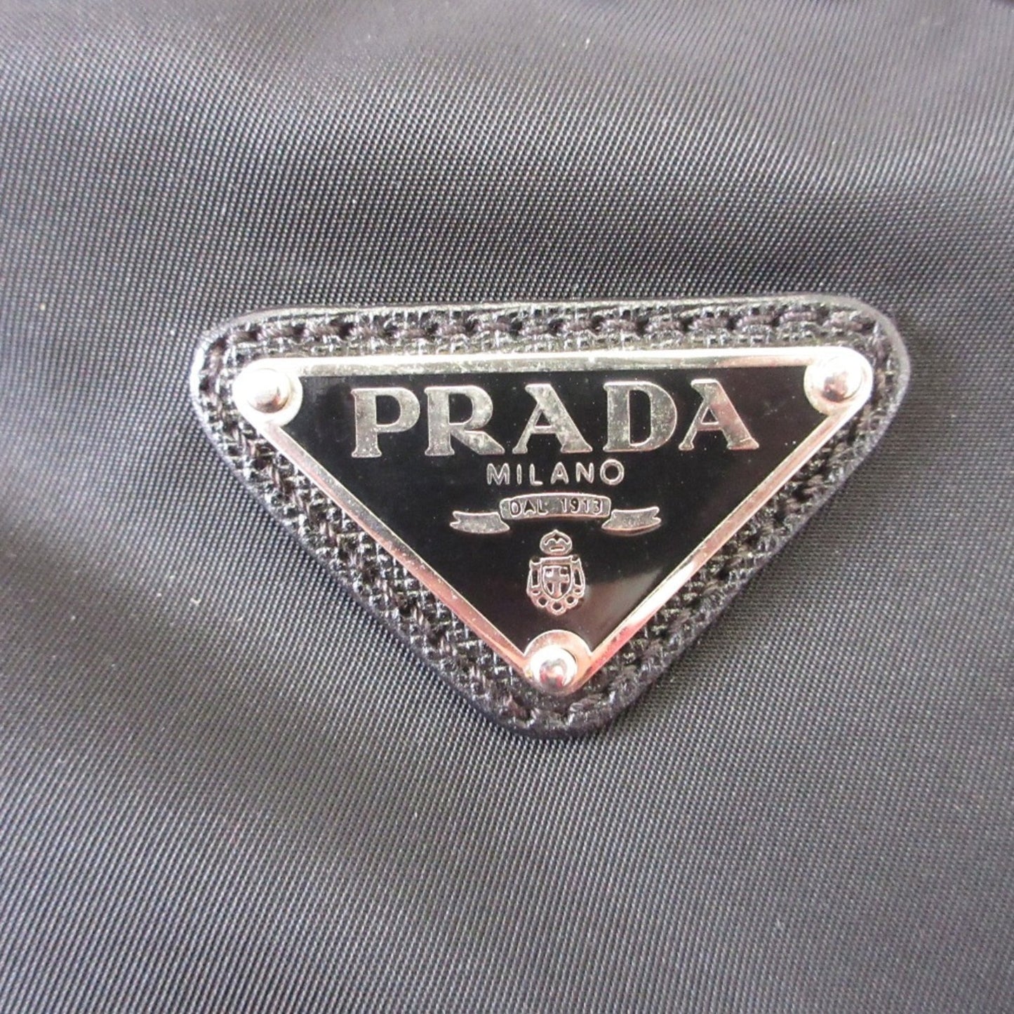 PRADA Prada Triangle Logo Plate Nylon 2-Way Boston Bag/Shoulder Bag Black for Men and Women