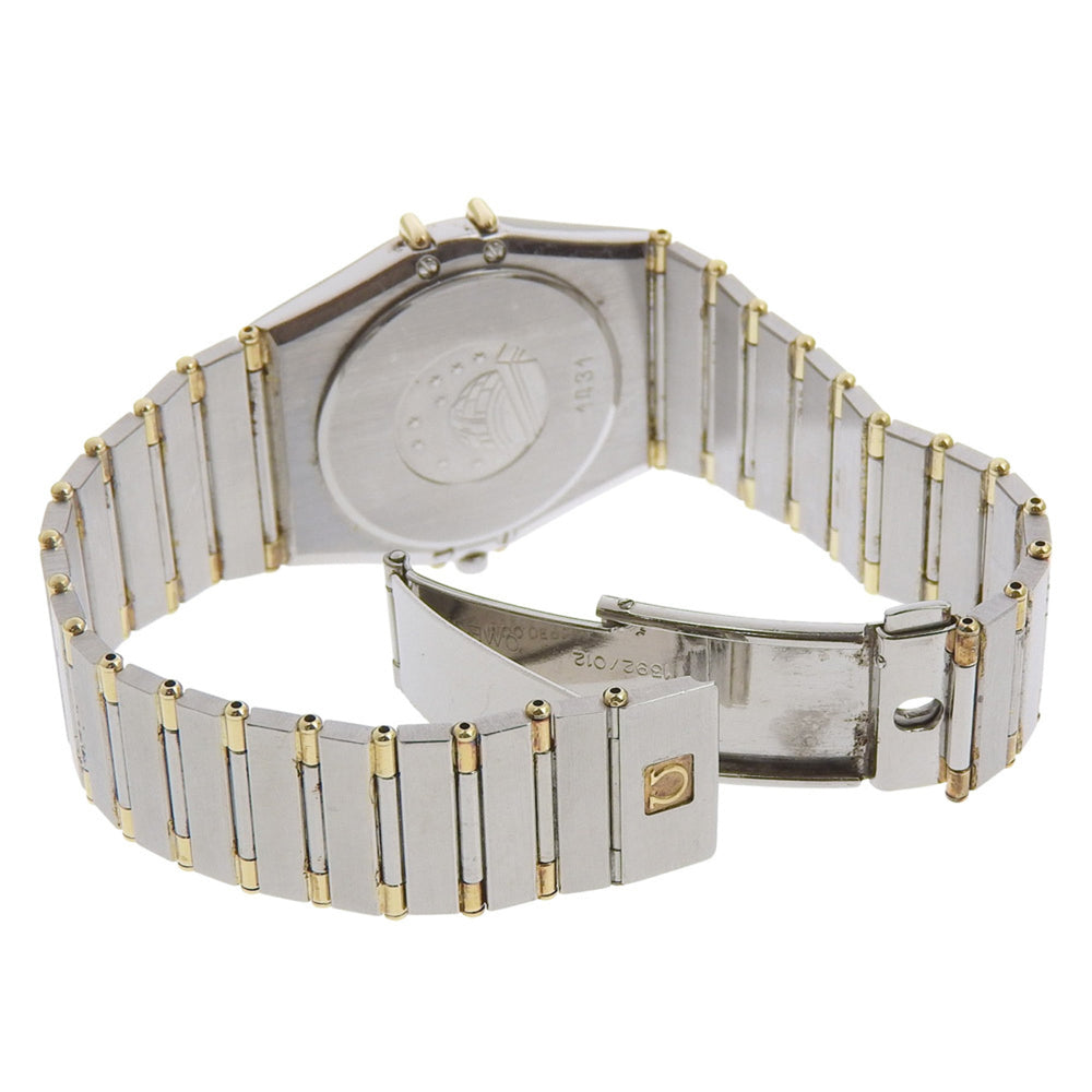 OMEGA Constellation Men's Watch, Stainless Steel with Diamonds, Quartz Movement, Analog Display, Silver Dial — Good