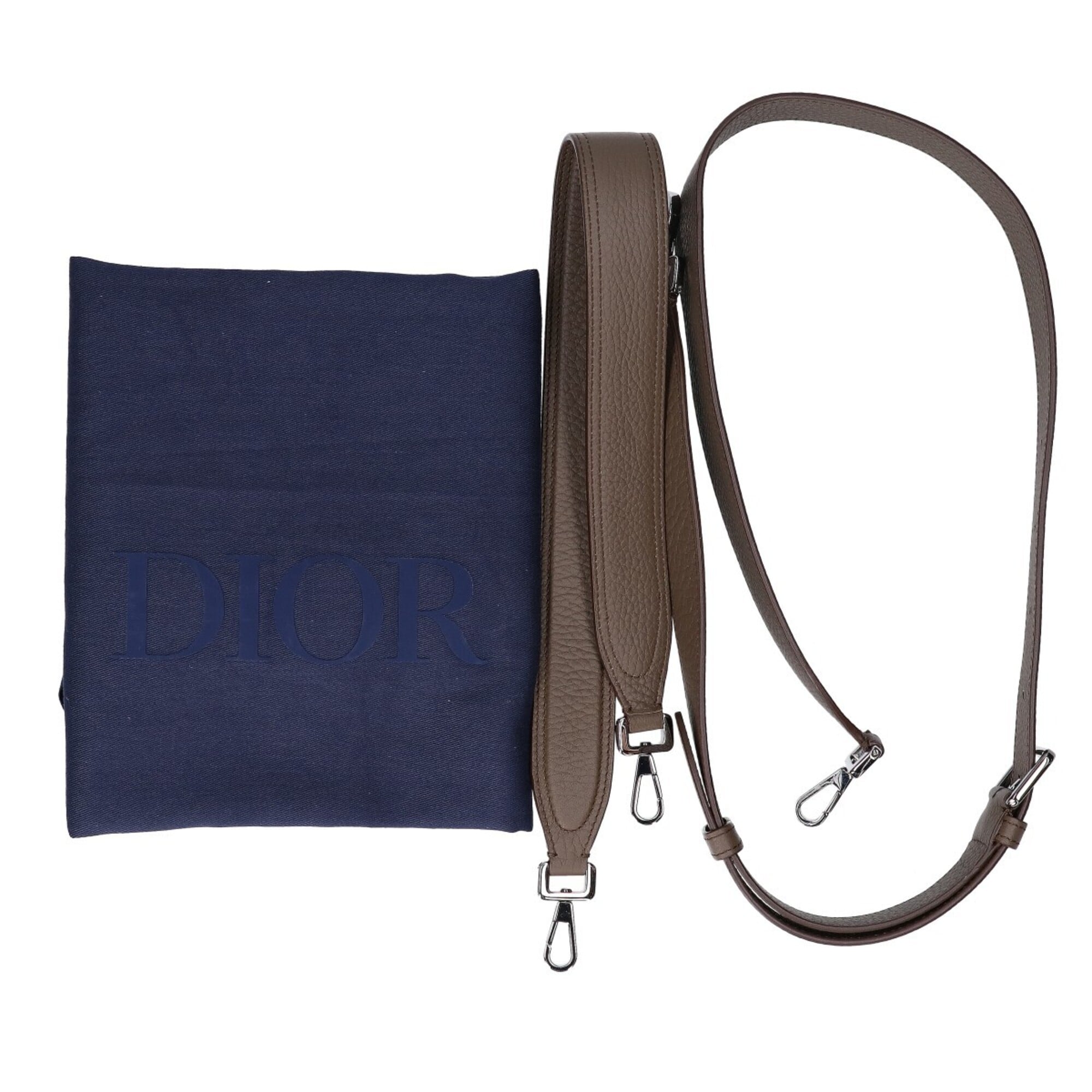 Christian Dior DIOR Dior Pillow Grain Calfskin Shoulder Bag Khaki Men's — Like New
