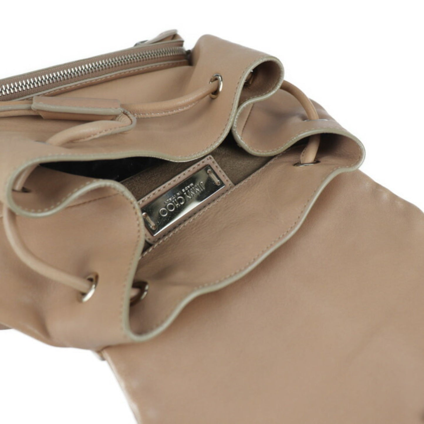 JIMMY CHOO Jimmy Choo SUKI Suki Backpack Daypack Leather Pink Beige 2WAY One Shoulder Bag Mini Star Studs