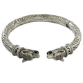 Gucci Men's Anger Forest Wolf Bangle Bracelet in Silver