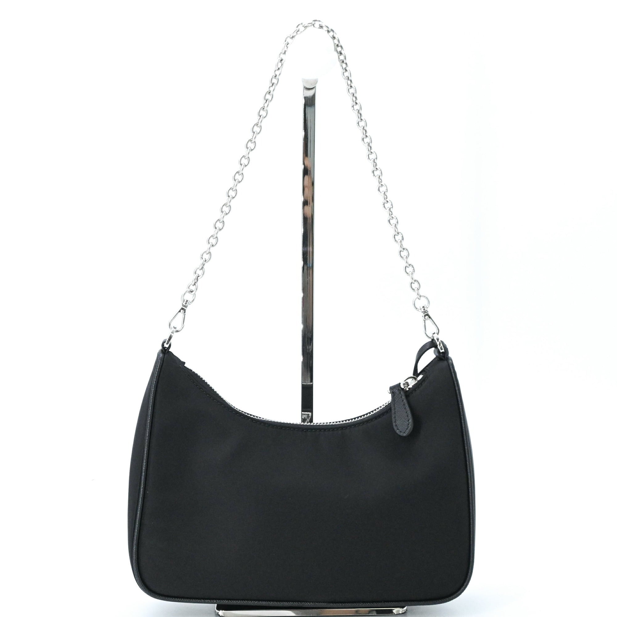 PRADA Re-Edition 2005 Nylon Leather Shoulder Handbag for Women, Black — New - Store Return