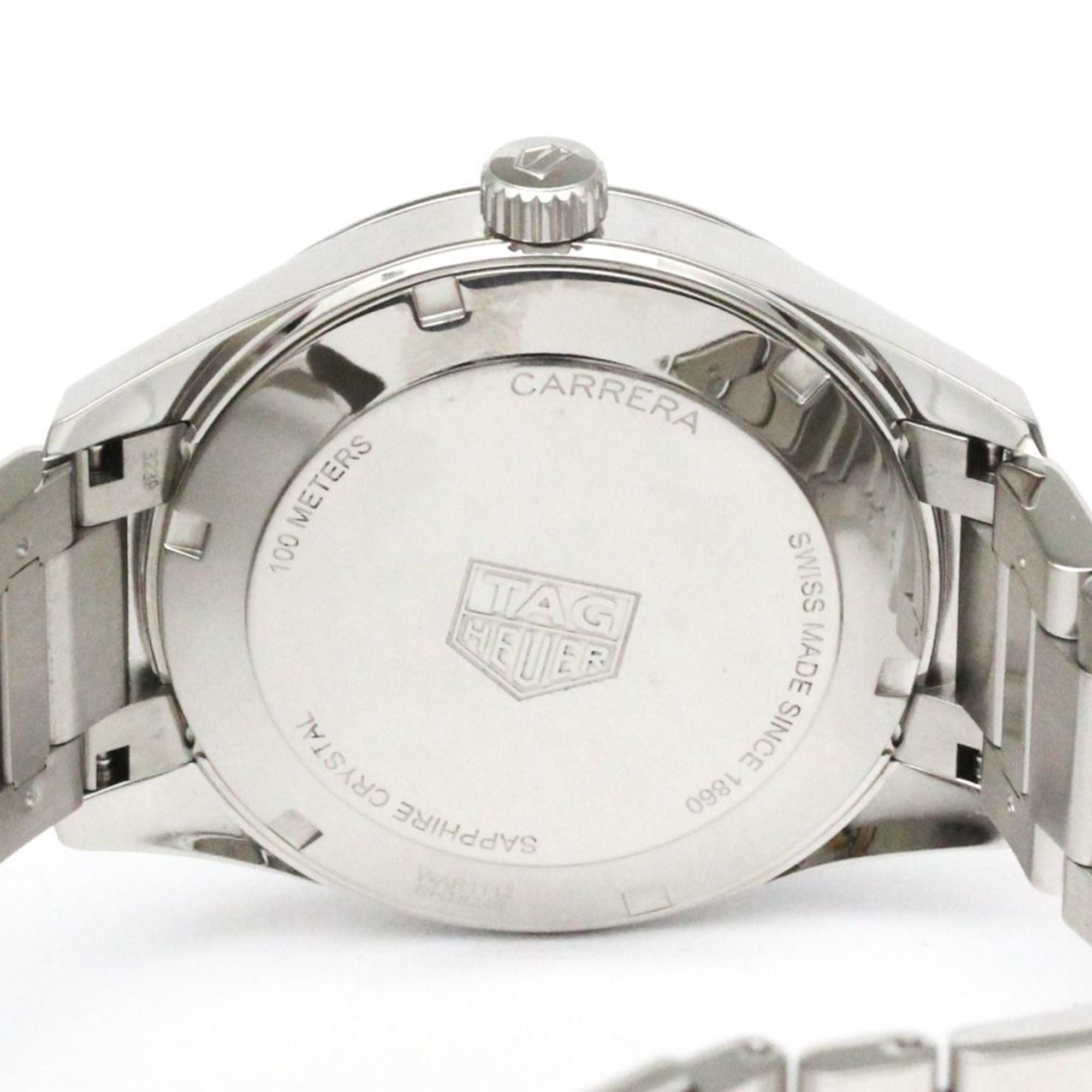 TAG HEUER Carrera Stainless Steel Quartz Mens Watch WAR1112 Polished — Very Good