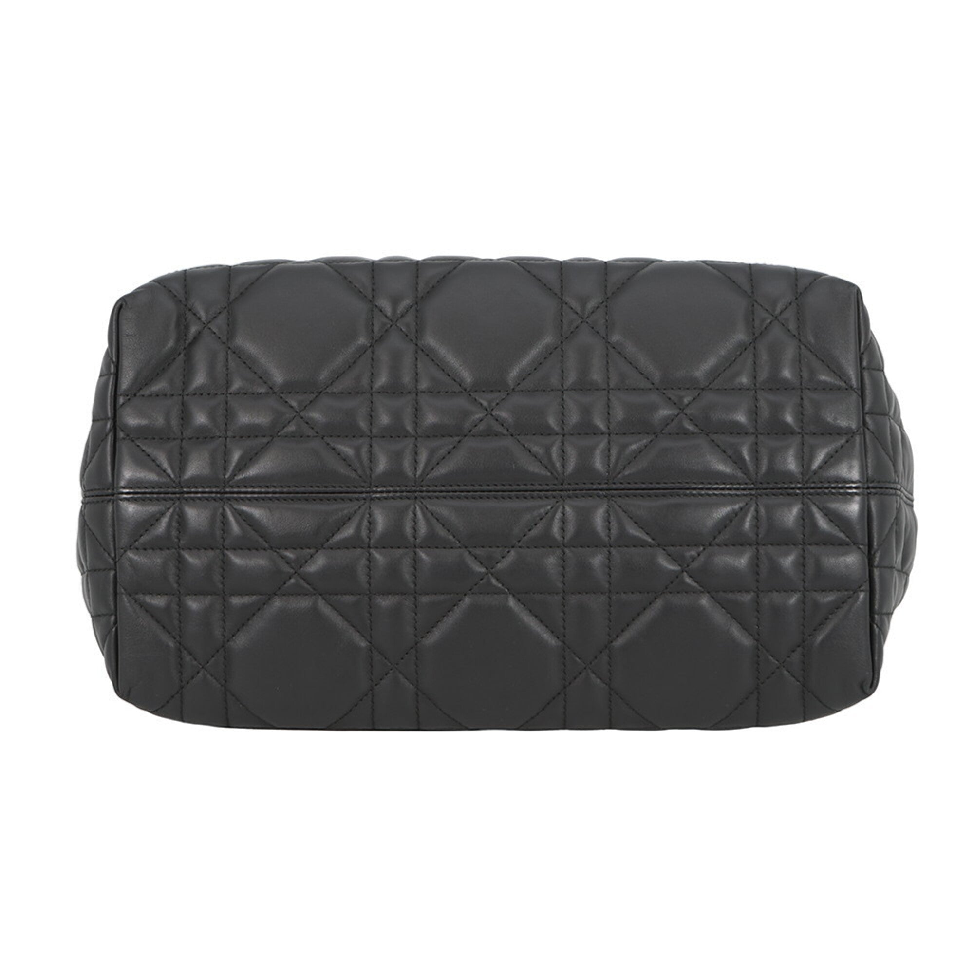 Christian Dior Macro Cannage Toujours Medium Leather Handbag M2821OSNW_M900 Black Women's — Like New