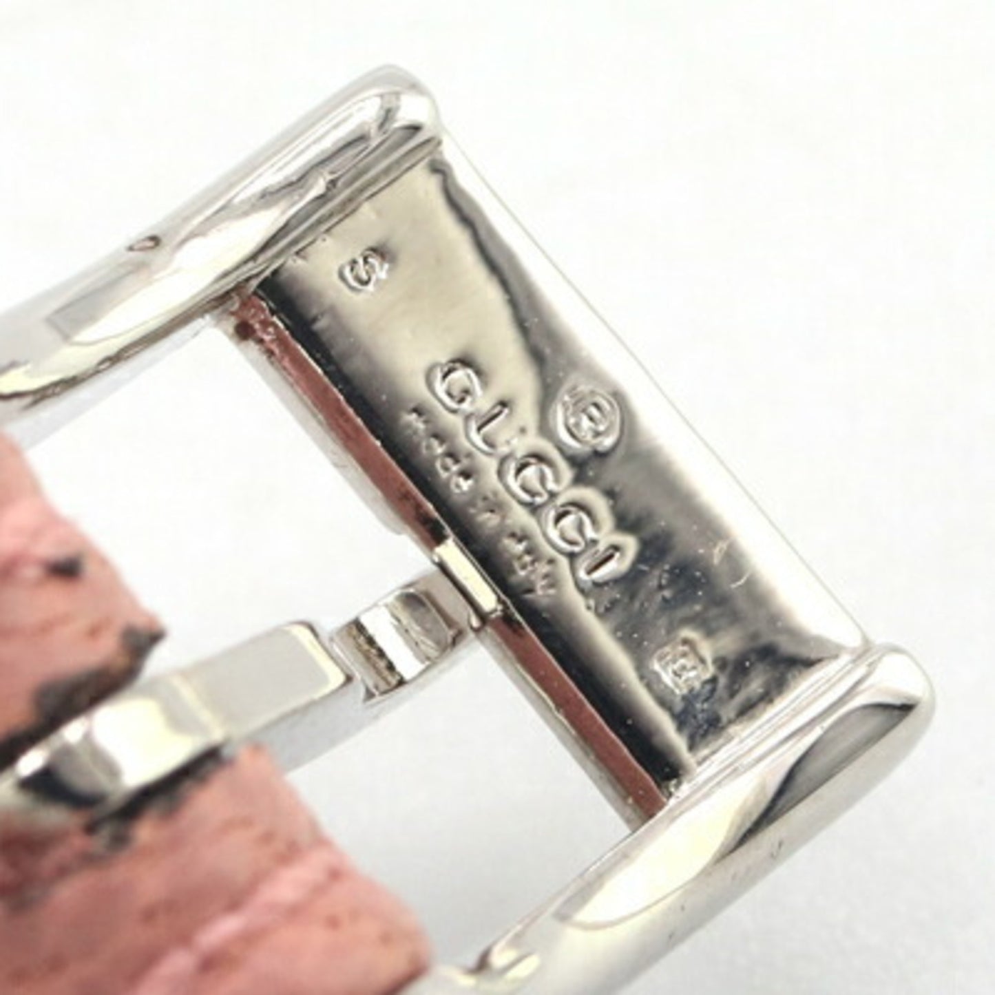 Gucci Double G Bracelet 648621 Pink Leather GG Bangle for Women