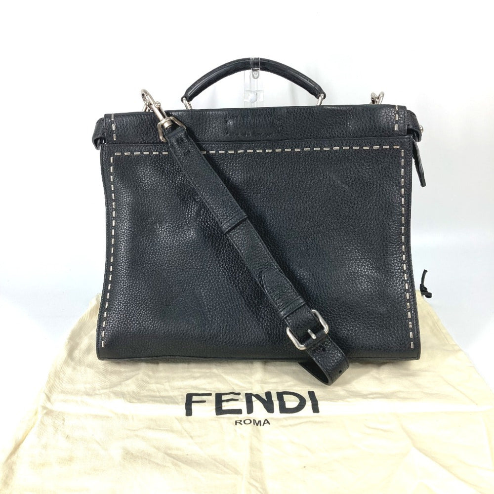 Fendi 7VA406 Shoulder Bag Crossbody bag 2WAY business bag Tote Bag Hand Bag Black — Like New