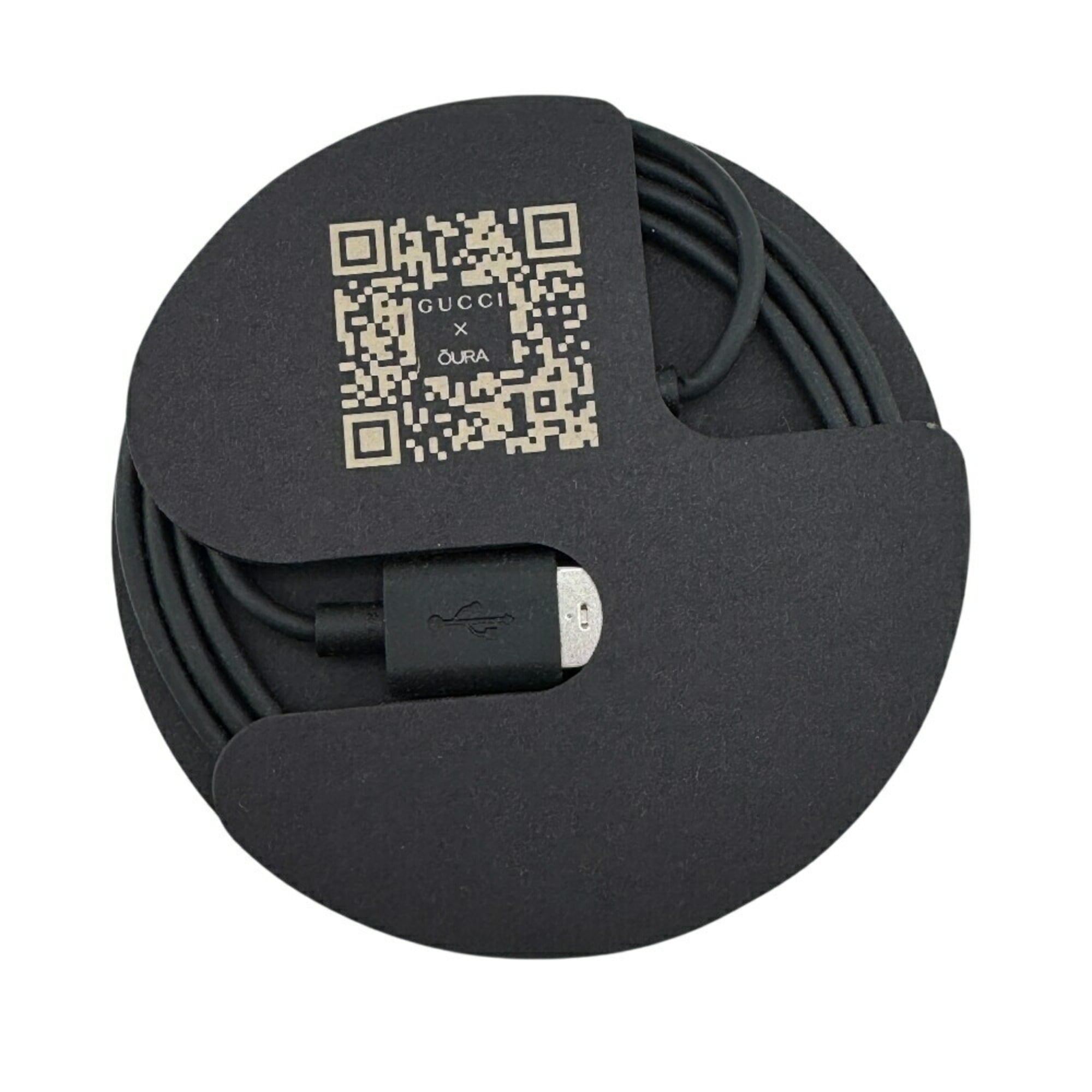 GUCCI Aura Ring Interlocking G Black Unisex