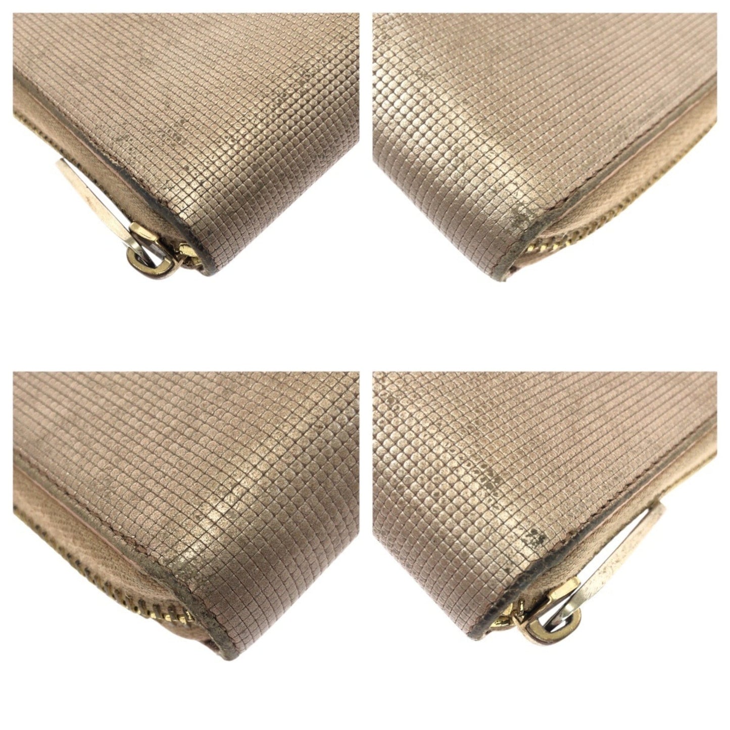 FENDI Salmon Pink Leather Wallet with Gold Hardware, Round Zipper, 8M0024, Women's