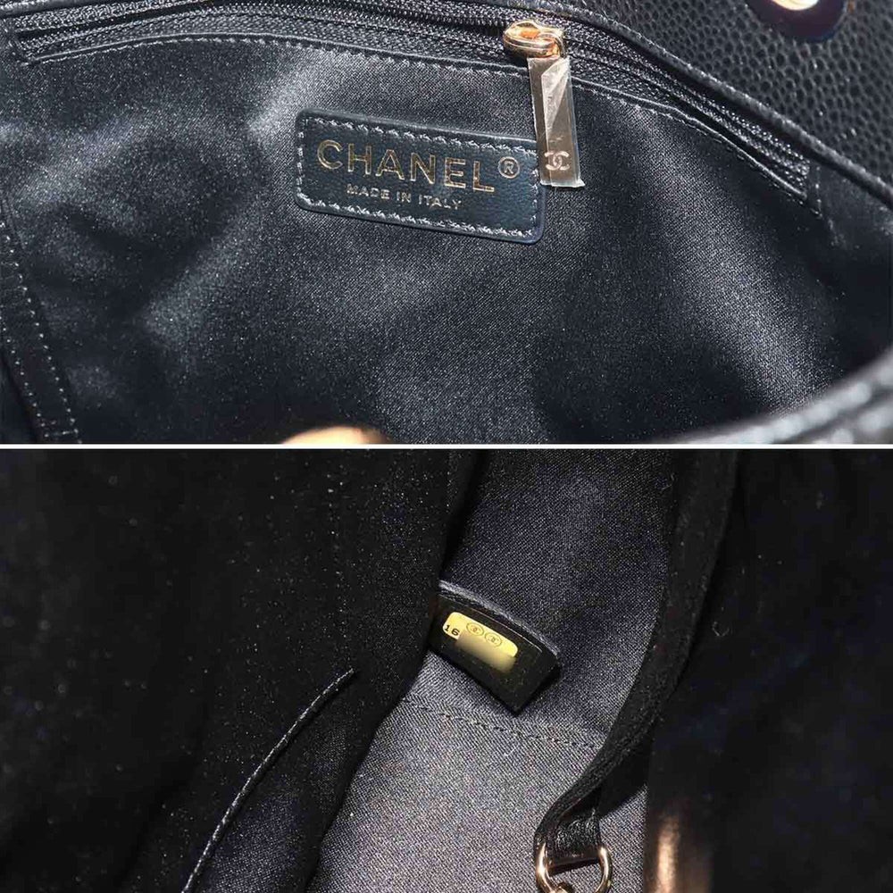 Chanel Matelasse PST Chain Tote Handbag, Caviar Leather, Black, A50994, Gold Hardware — New - Store Return