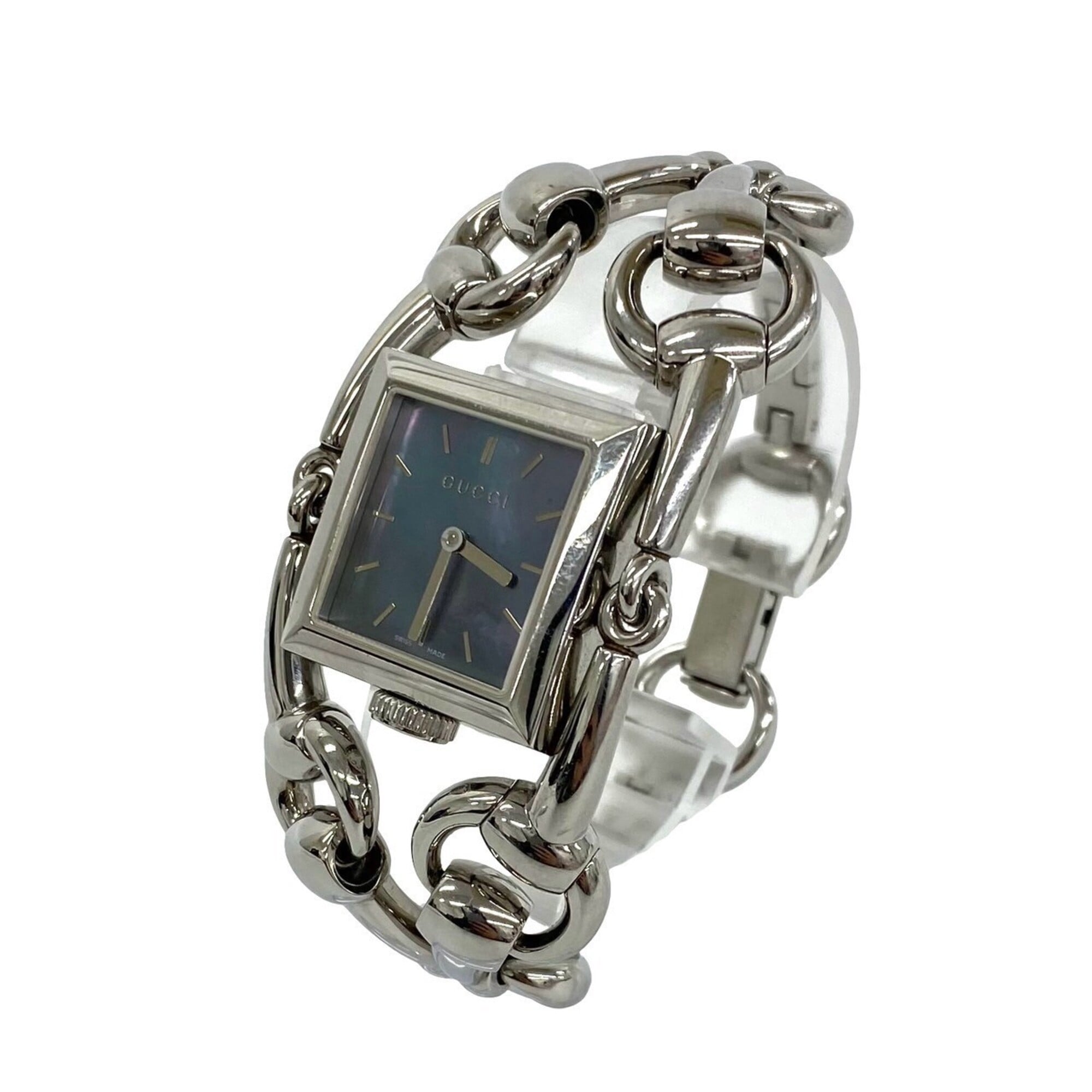 GUCCI Signoria Stainless Steel Quartz Wristwatch, Silver, 20694 — Good