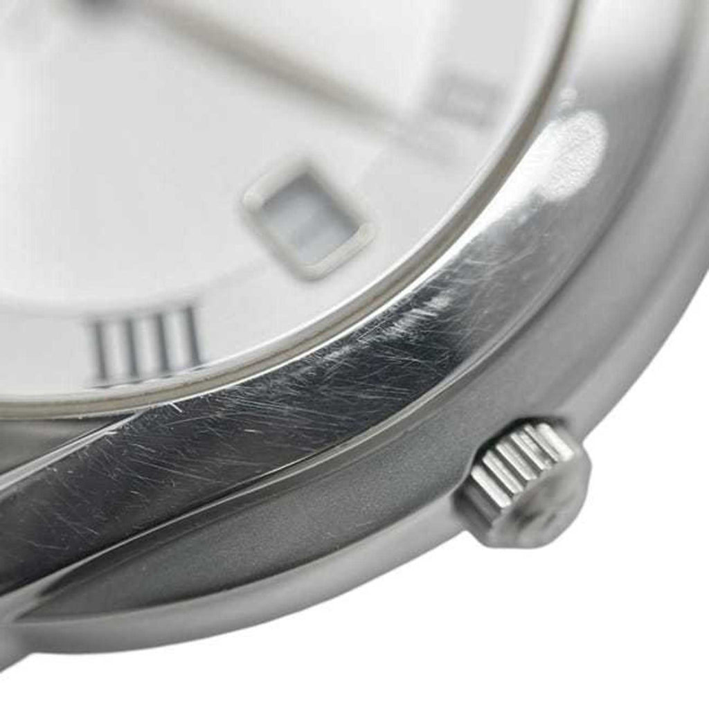 Gucci 5500M Watch f-24297 Silver White YA055305 Men's Stainless Steel Quartz 0163*** GUCCI Battery-Operated Dial Analog Date