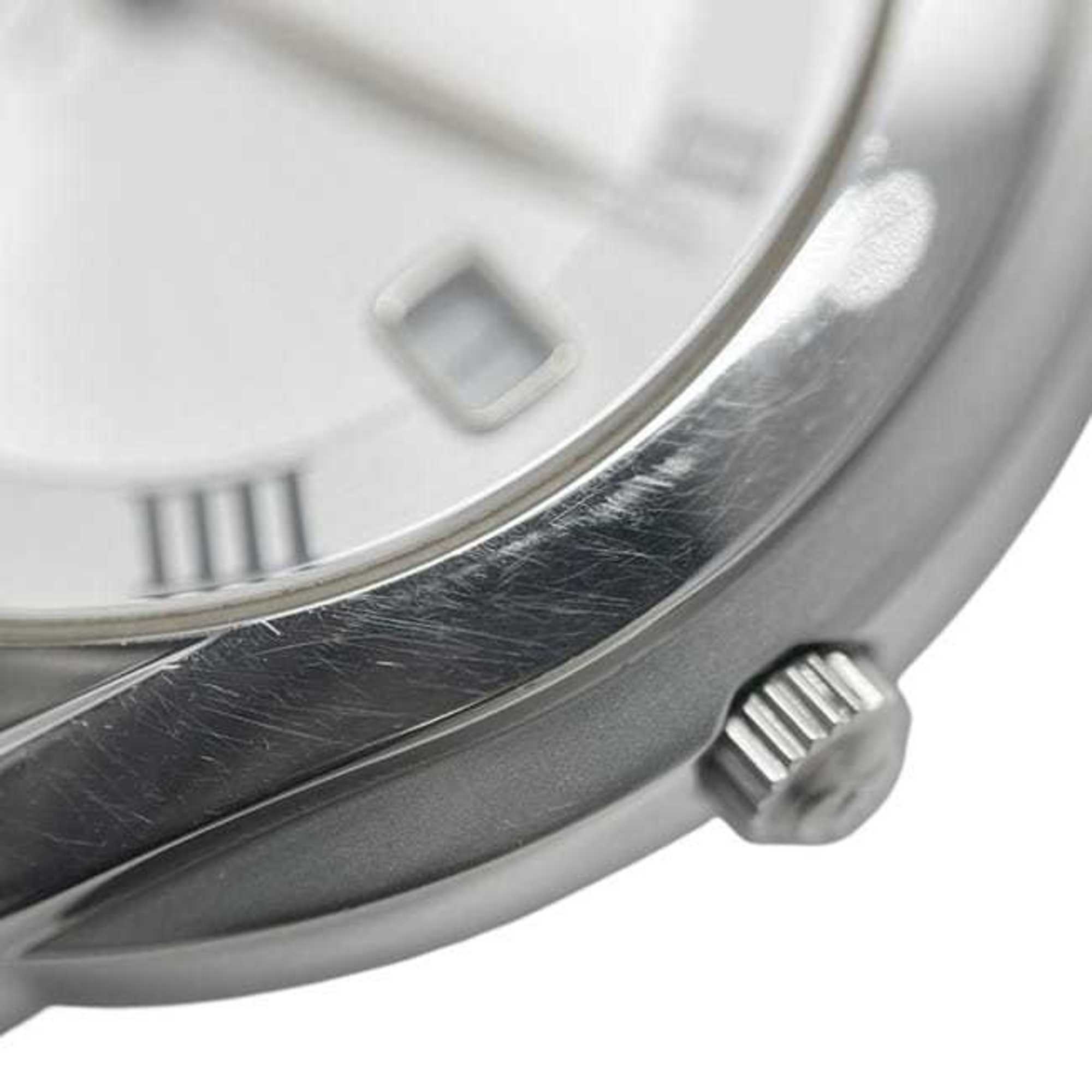 Gucci 5500M Watch f-24297 Silver White YA055305 Men's Stainless Steel Quartz 0163*** GUCCI Battery-Operated Dial Analog Date