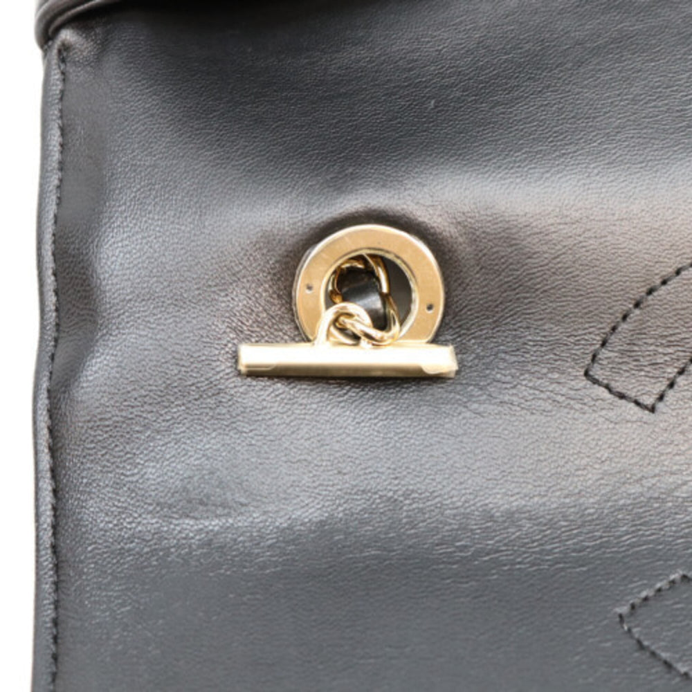 CHANEL A69923 Black Lambskin Gold Hardware Trendy CC Large 2-Way Shoulder Bag (Women's) — Like New