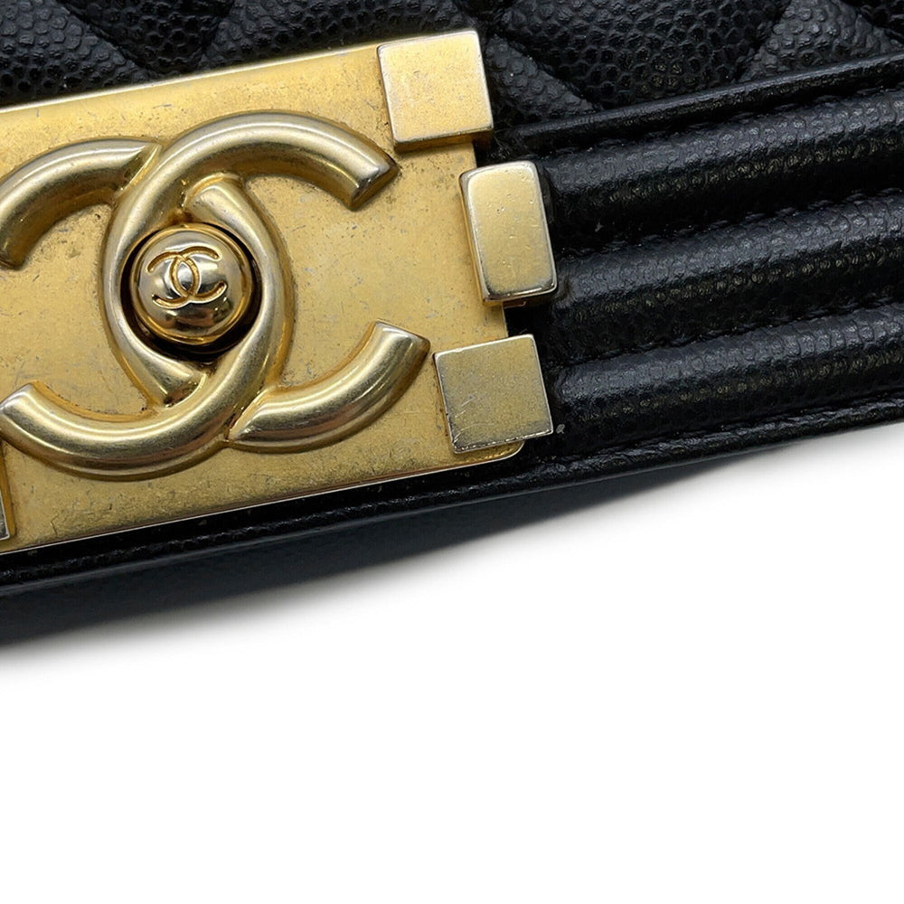 Chanel Chain Shoulder Bag Boy Small Matelassé Coco Mark A67085 BOY CHANEL Handbag Black Women's — Like New