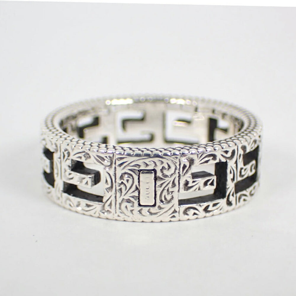 GUCCI 925 Arabesque Square G Ring, Size 14 — Like New