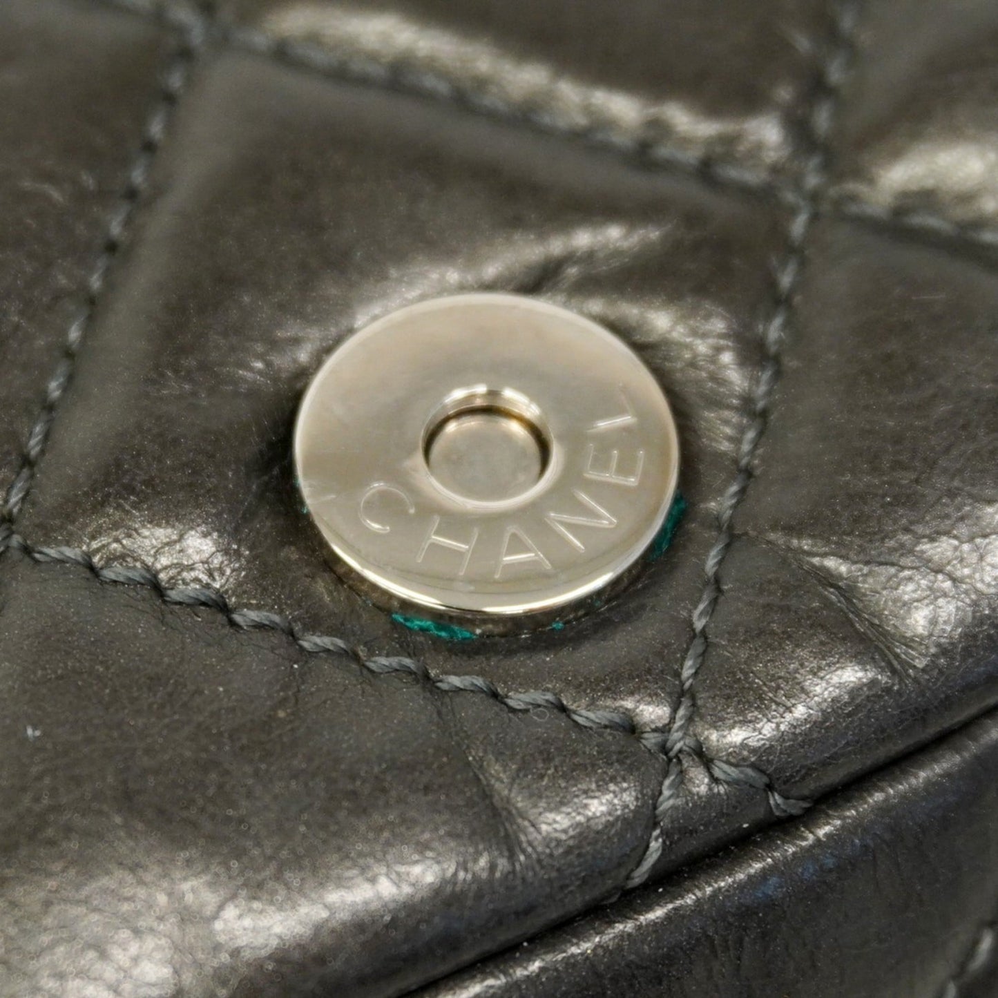 Chanel Matelasse Shoulder Bag with Double Chain, Calfskin, Black, Women's