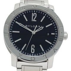 Bulgari BVLGARI Men's Watch, Brand: Date Automatic AT Stainless Steel SS BB41S Silver Black Open Caseback — Good
