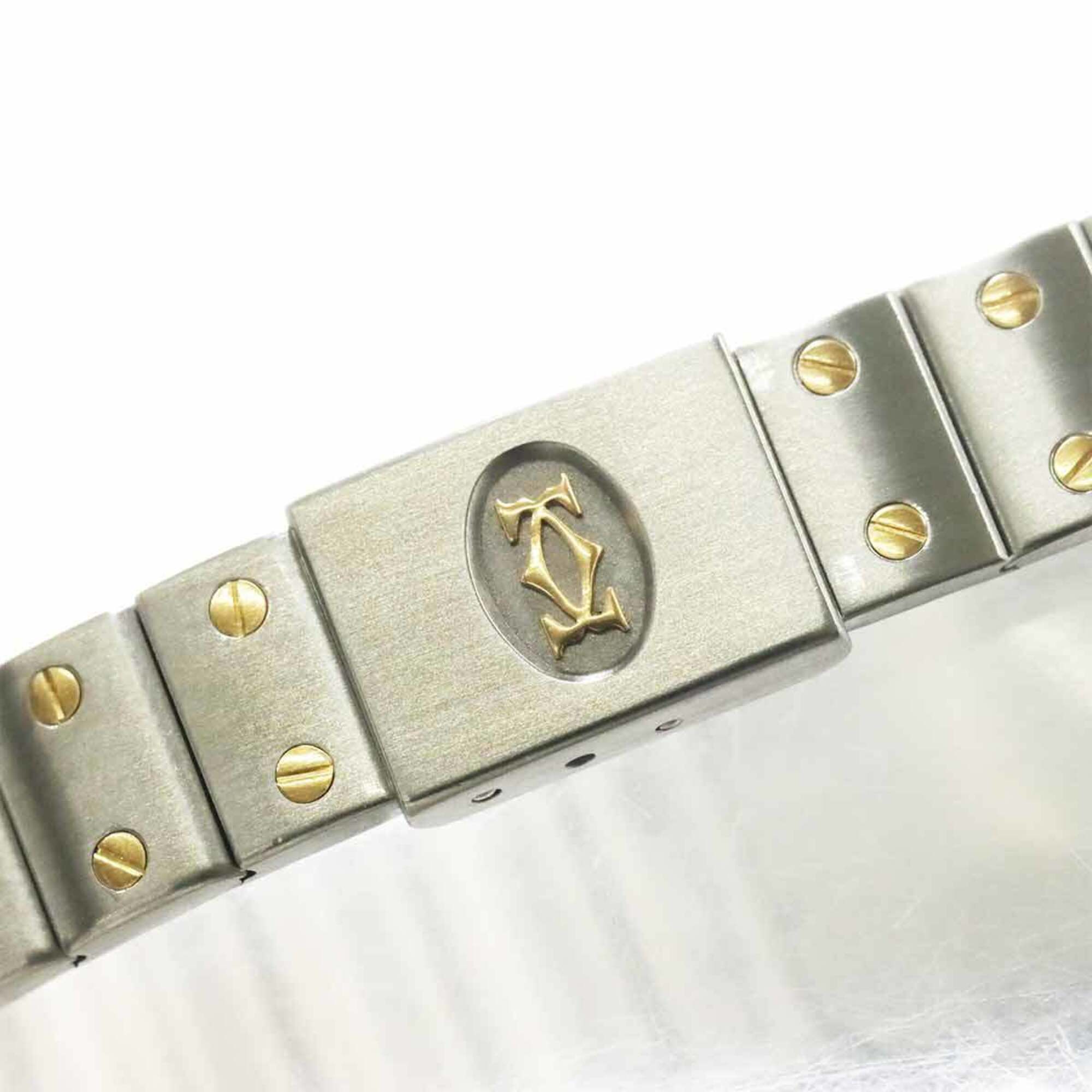 Cartier Santos Galbee SM W20012C4 Two-Tone Ladies' Watch, Ivory & 18K Yellow Gold, Quartz Watch — Very Good