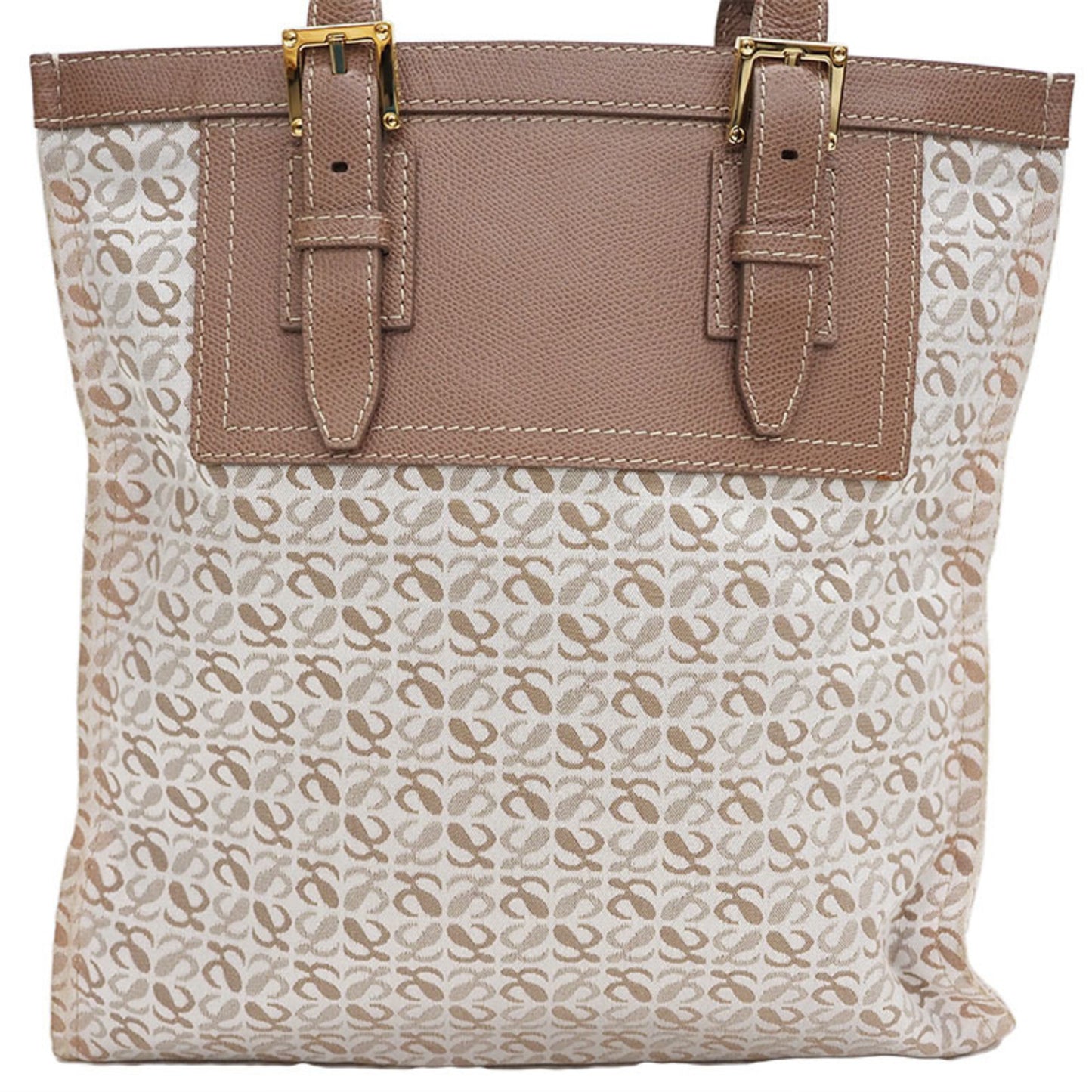 LOEWE Repeat Anagram Canvas Tote Bag Beige Sub Ladies