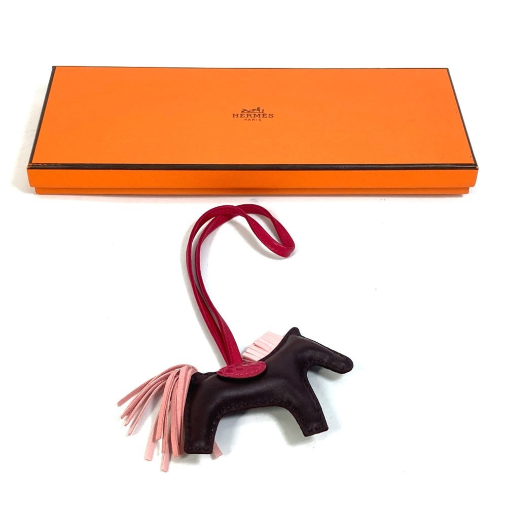 HERMES Hermes Rodeo PM Accessory Bag Charm Anjou Milo Women's Rose Sakura Rouge Serie Brown O-230214-2 — New - Store Return