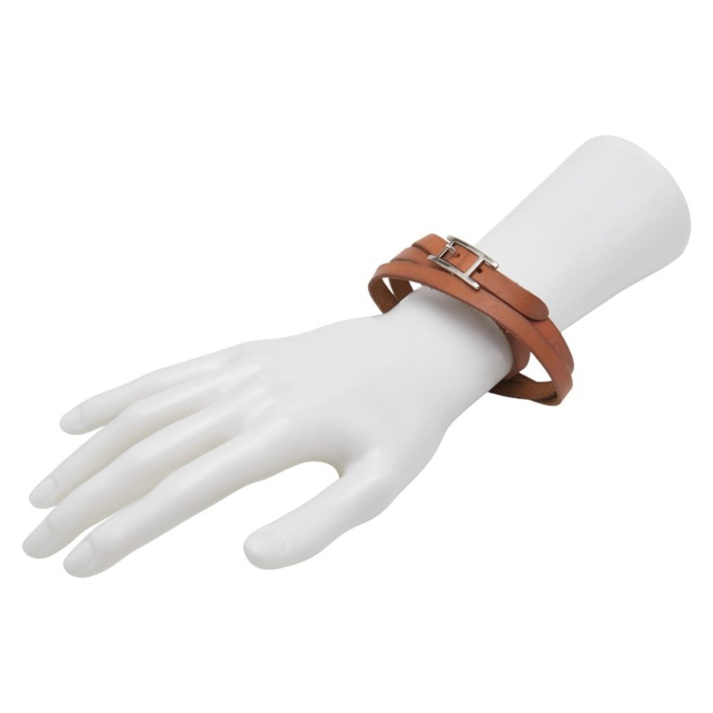Hermes Api 3 Bracelet, 3-Row Brown Leather, Women's, HERMES