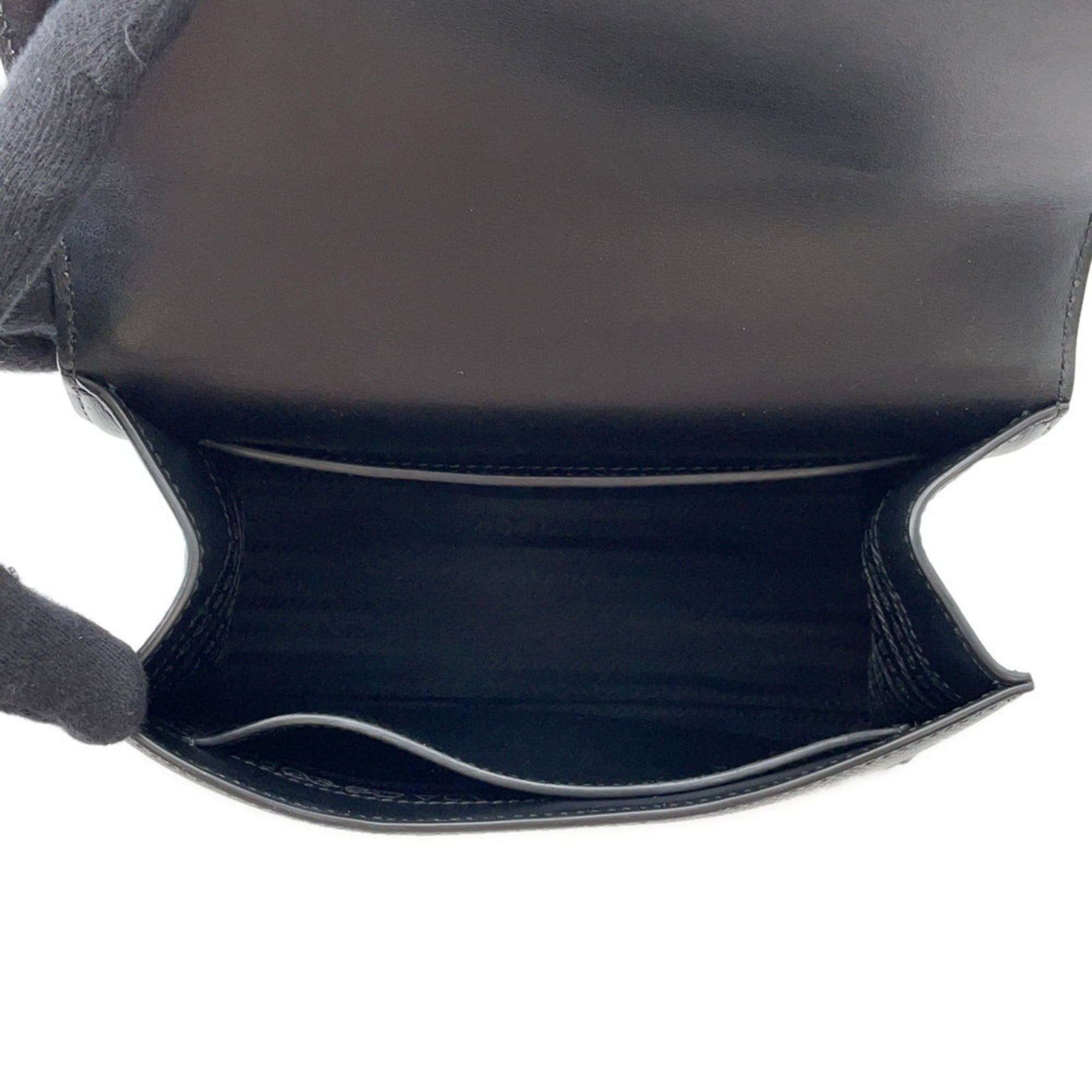 Prada Saffiano Leather Chain Shoulder Bag 1BD127 PRADA Black